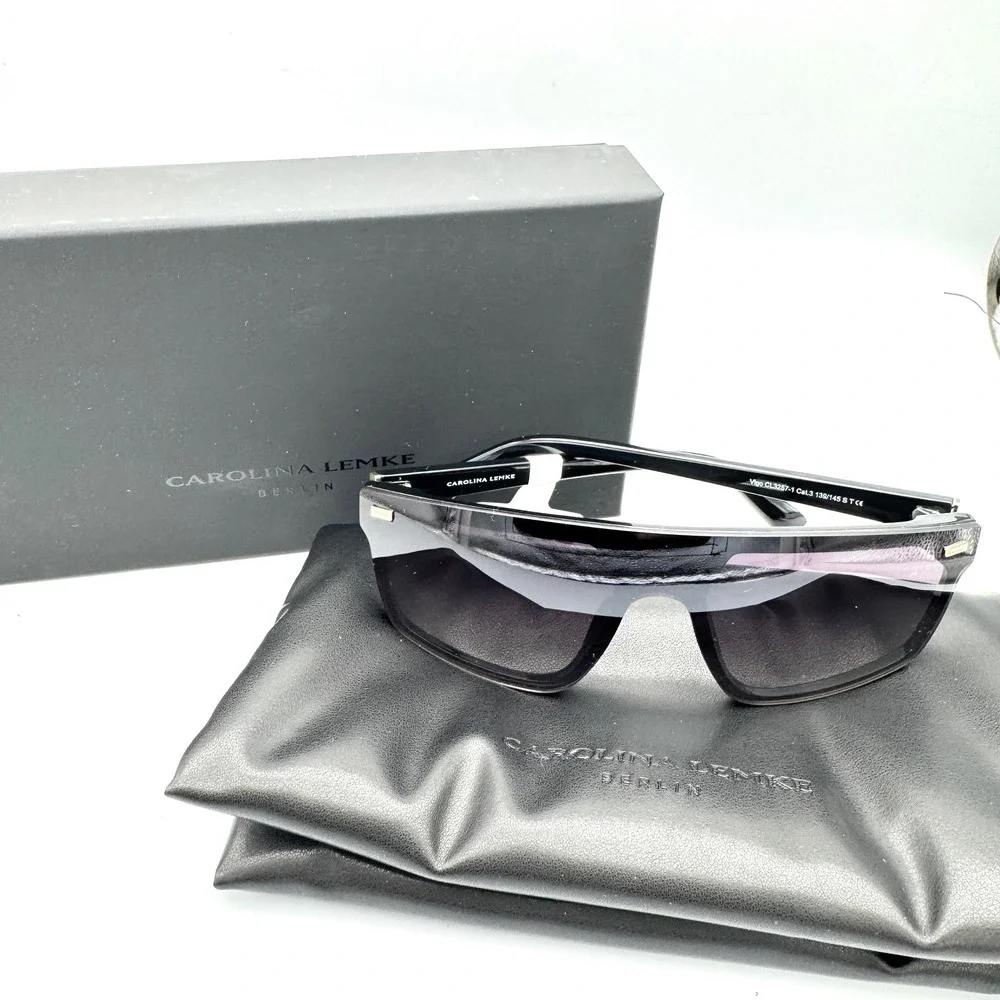 Carolina Lemke Sunglasses Vigo Oversized Shield Flat Top CL32571